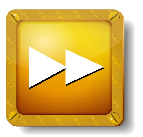 Golden rewind icon — Stock Vector