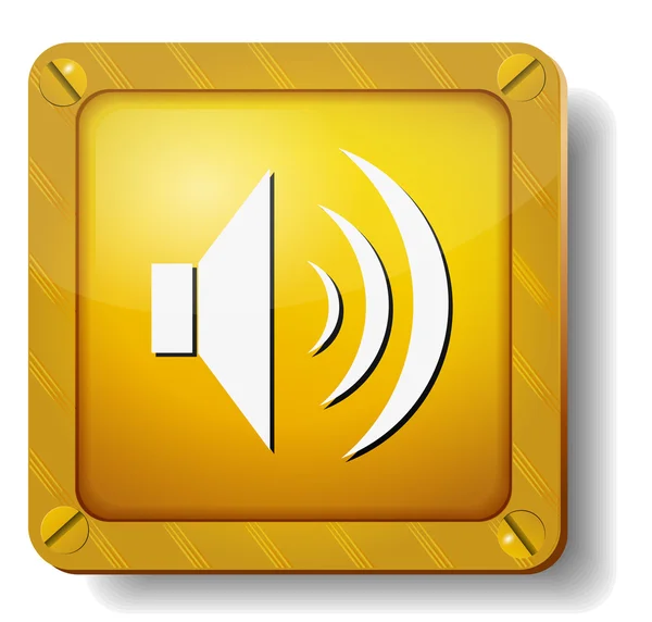 Golden sound icon — Stock Vector