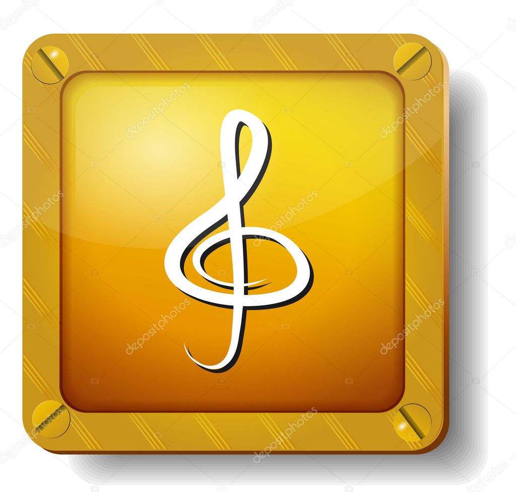Golden clef icon