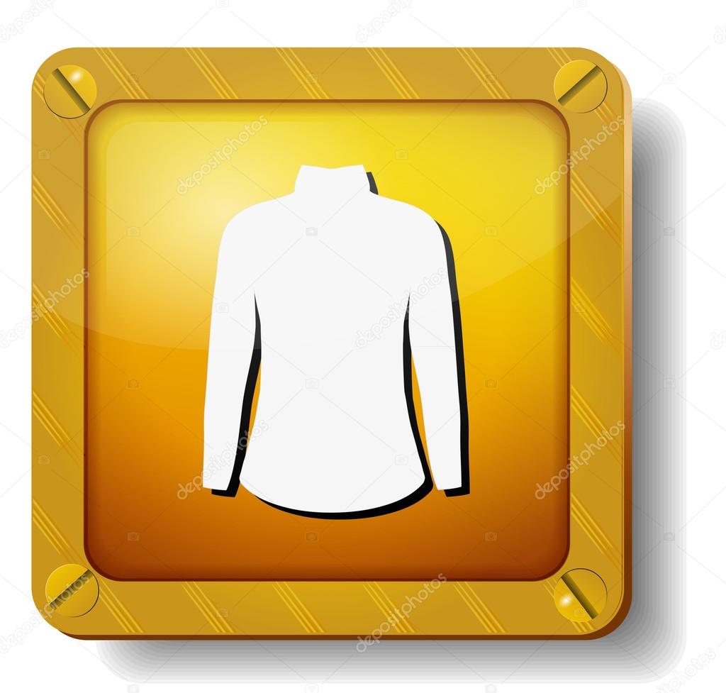 Golden dress icon