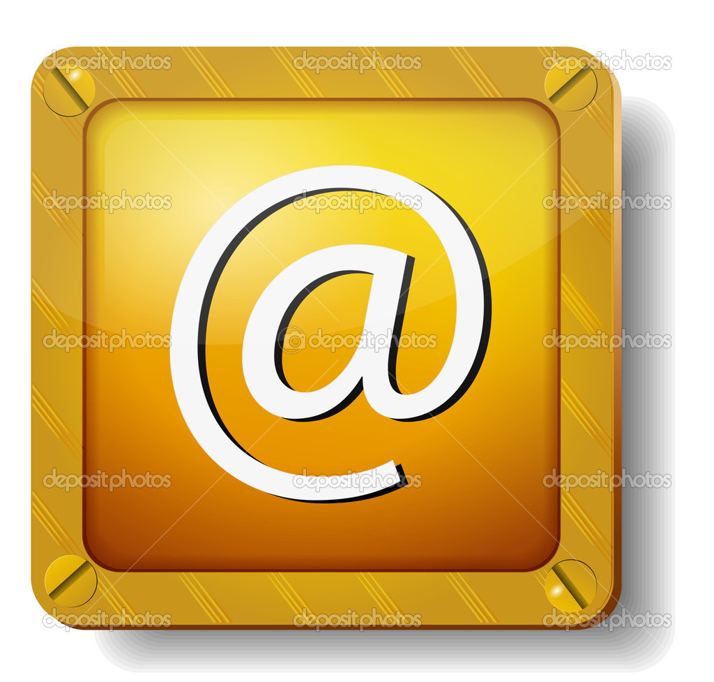 Golden e-mail icon
