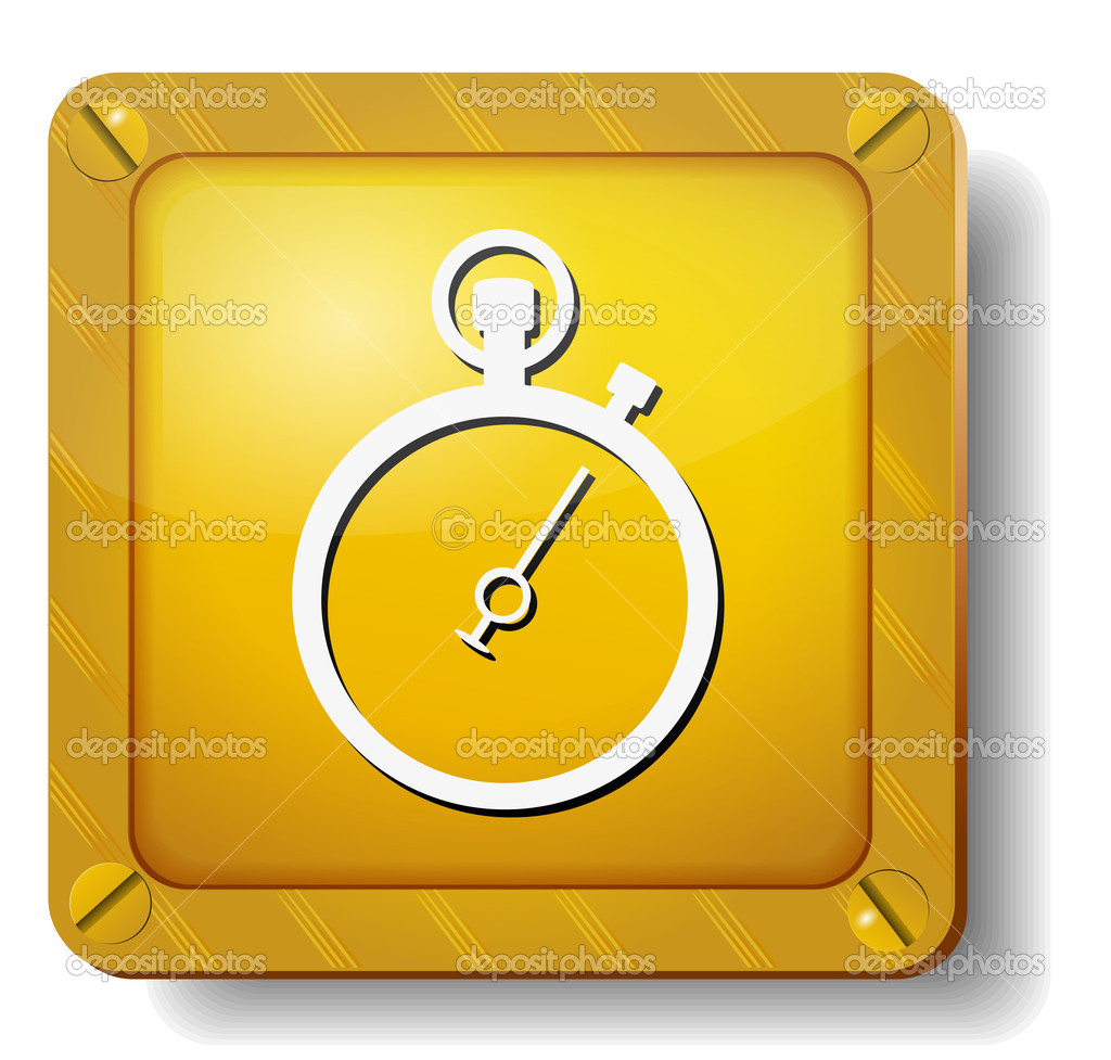Golden stopwatch icon