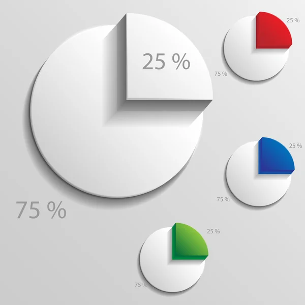 Infographic 25 procent — Stockvector