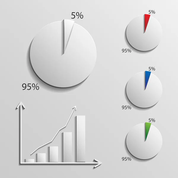 インフォ グラフィック 5 ％ — ストックベクタ