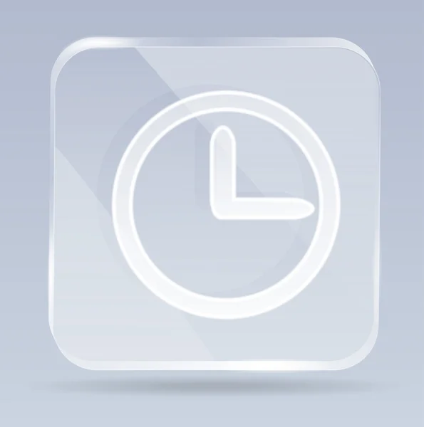 Glass clock face icon — Stock Vector