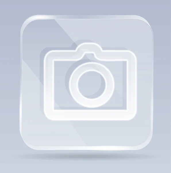 Glass photo icon — Stock Vector