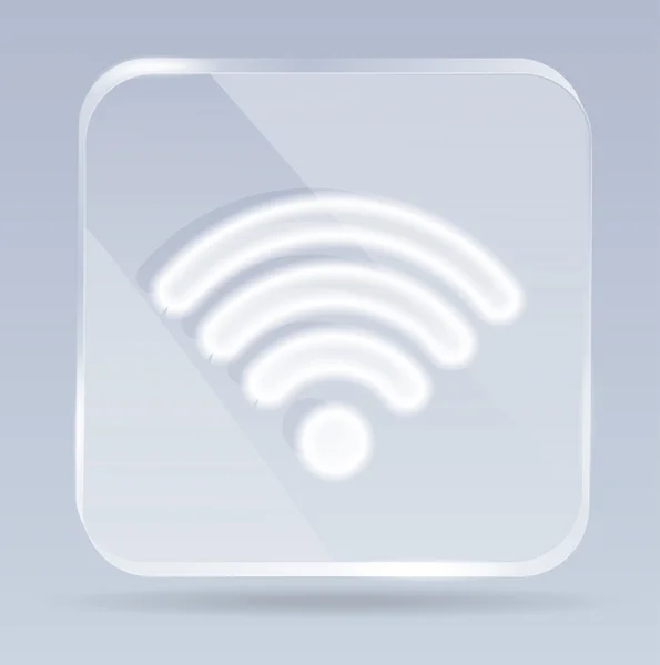 Icono de vidrio wi fi Ilustración De Stock