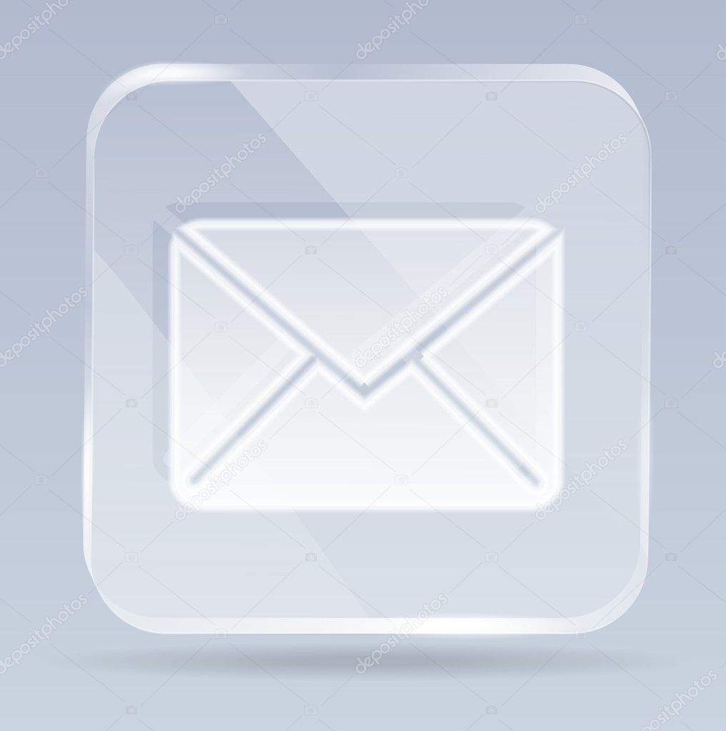 Glass envelope icon