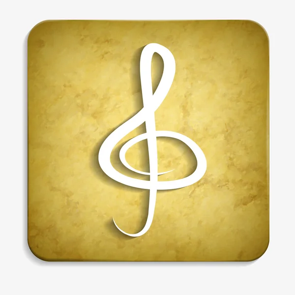 Parchment clef icon — Stock Vector