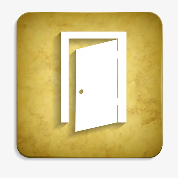 Parchment exit door icon — Stock Vector