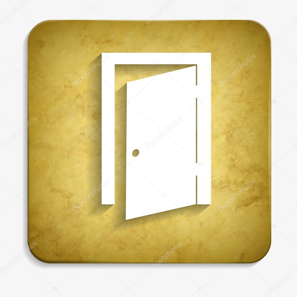 Parchment exit door icon