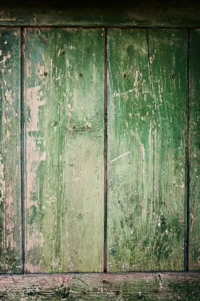 Velha porta de madeira verde — Fotografia de Stock