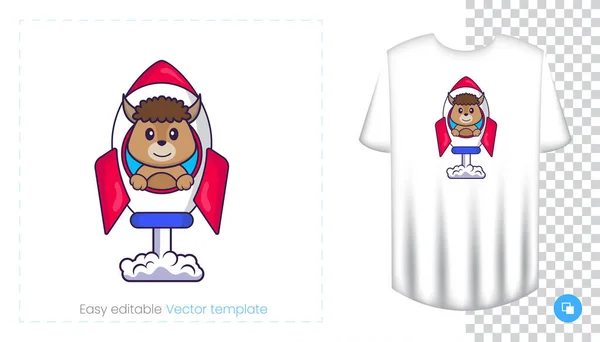 Cartoon bear character in striped t-shirt Vector Image