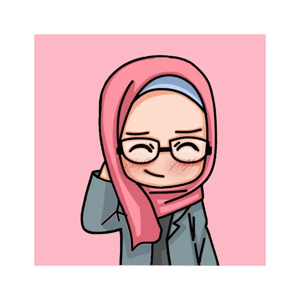 Beautiful Muslim Women Wearing Hijab Illustration Vector — ストックベクタ