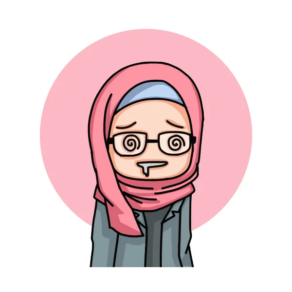 Beautiful Muslim Women Wearing Hijab Illustration Vector — Stockový vektor