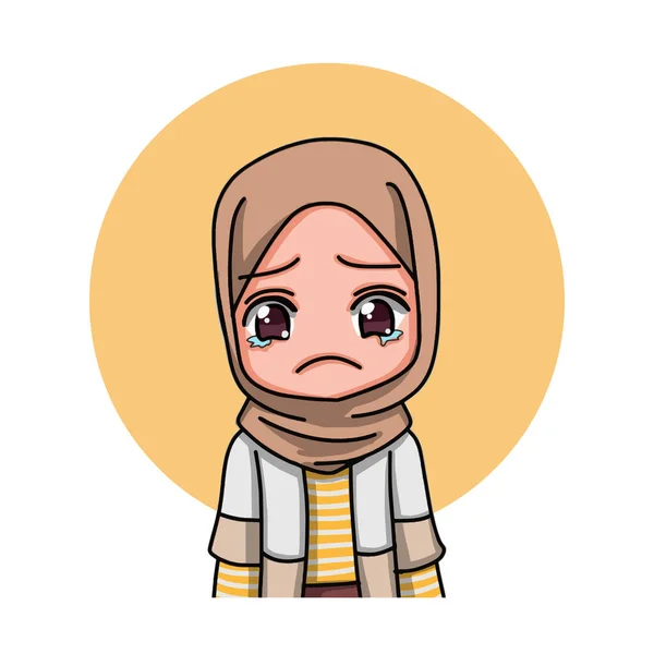 Мила Жінка Мусульманського Характеру Векторна Ілюстрація — стоковий вектор