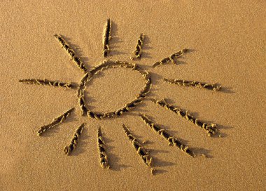 güneş kum üzerinde