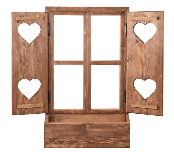 Window with heart — Stock Photo, Image