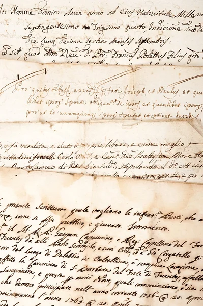 4 manuscritos — Foto de Stock