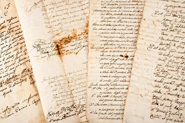 4 manuscritos — Foto de Stock