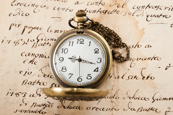 Vintage orologio da tasca — Foto Stock