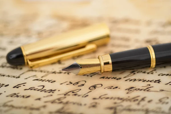 Fountain Pen Old Letter — 图库照片