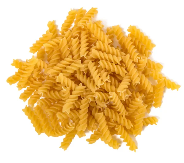 Italian Fusilli Heap Isolated White Background — Stock Photo, Image