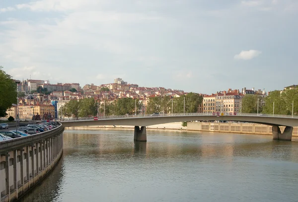 Alphonse Juin bridge, Saone river, Lyon, Francia — Foto de Stock