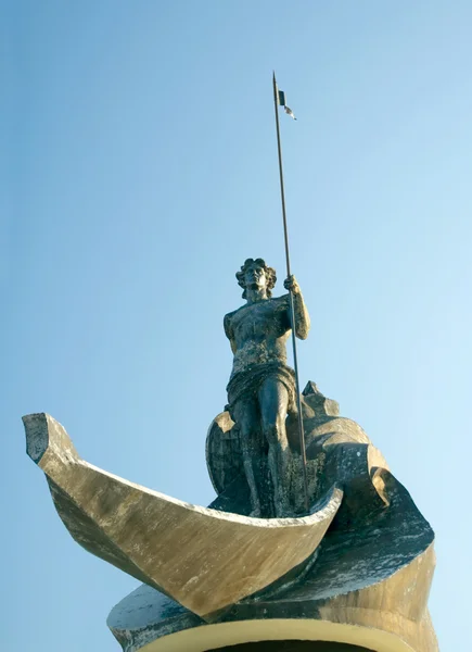 Sculptuur "geboorte van petrozavodsk (onego)", Karelië — Stockfoto