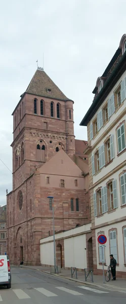 Den church of St thomas, strasbourg, Frankrike — Stockfoto
