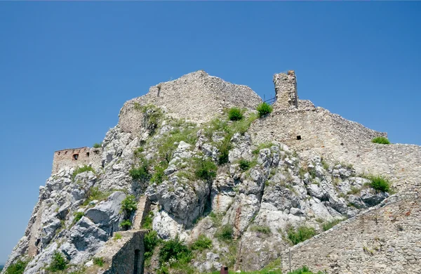 Castello di Devin, veduta generale. Bratislava, Slovacchia — Foto Stock