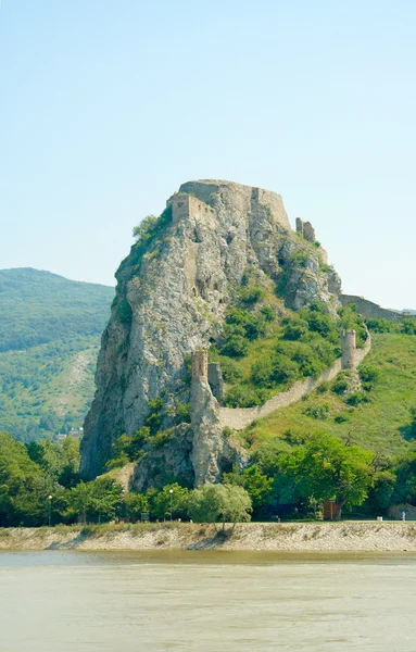 Devin castle. General view from Danube — Stock Photo, Image