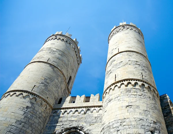 Towers of Porta Soprana (12th century), Genoa, Italy — Stock Photo, Image
