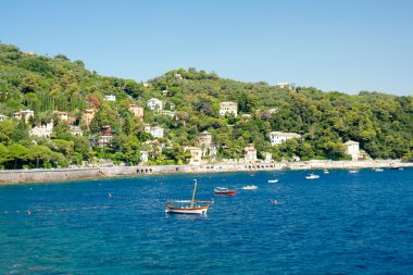 Santa margherita ligure, görünümü Bay, İtalya