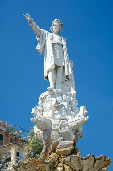 Denkmal für christopher columbus, santa margherita ligure, italien — Stockfoto