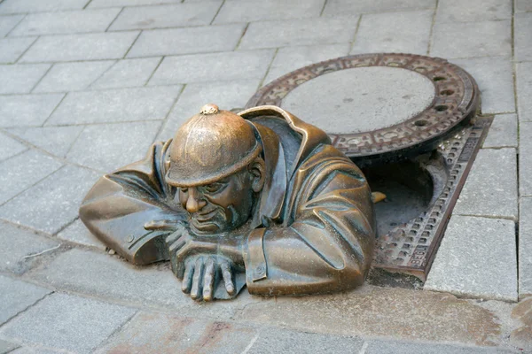 Monumento do encanador, Bratislava, Eslováquia — Fotografia de Stock