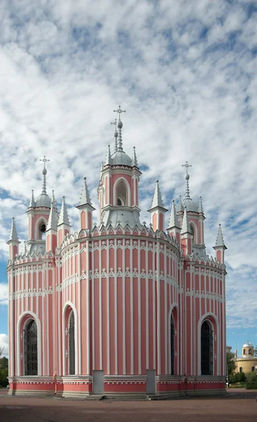 切斯美教会，圣彼得堡，俄罗斯，回到海拔 — 图库照片