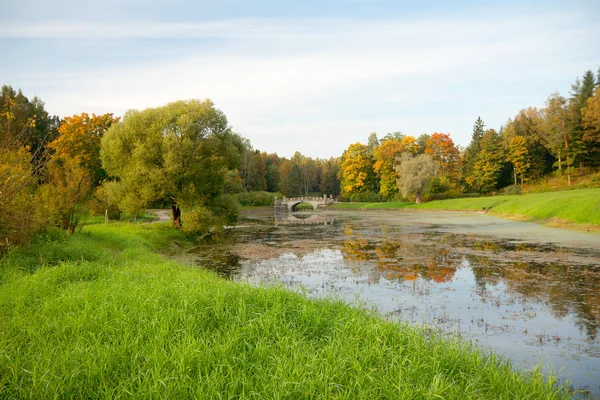Pavlovsk park, slavyanka Nehri, st. petersburg görünümü