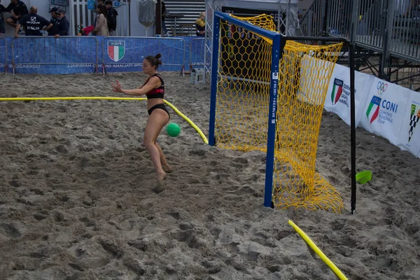 2021 Isola Delle Femmine Sicily Italysicily Champion Beach Handball Cup — стокове фото