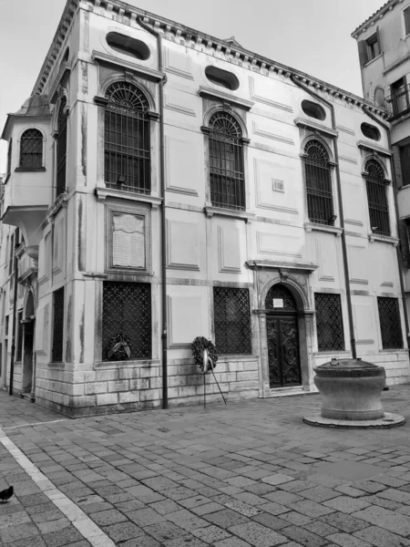 Veneza Itália Janeiro 2020 Imagem Evocativa Fachada Das Sinagogas Presentes — Fotografia de Stock