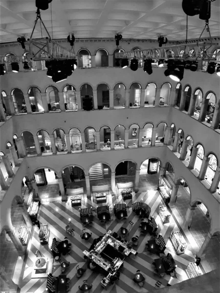 Венеция Италия Января 2020 Впечатляющее Черно Белое Изображение Интерьера Дворца — стоковое фото