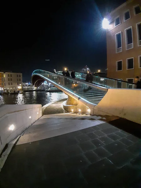 Velence Olaszország 2020 Január Alkotmányhíd Ponte Della Costituzione — Stock Fotó