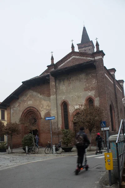 2022 Milano Chiesa San Cristoforo Suggestiva Immagine Esterna Della Chiesa — Foto Stock