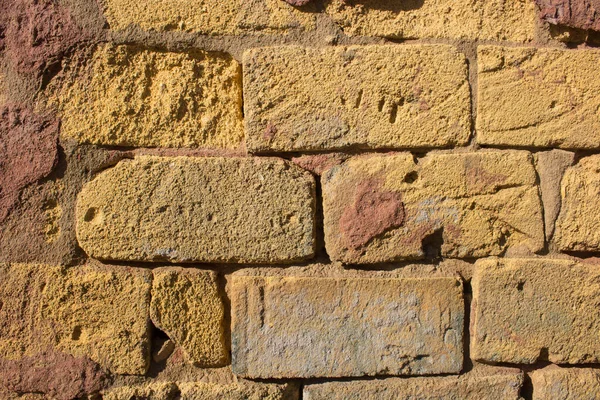 Evokatives Bild Der Oberfläche Alter Poröser Tuffsteine — Stockfoto