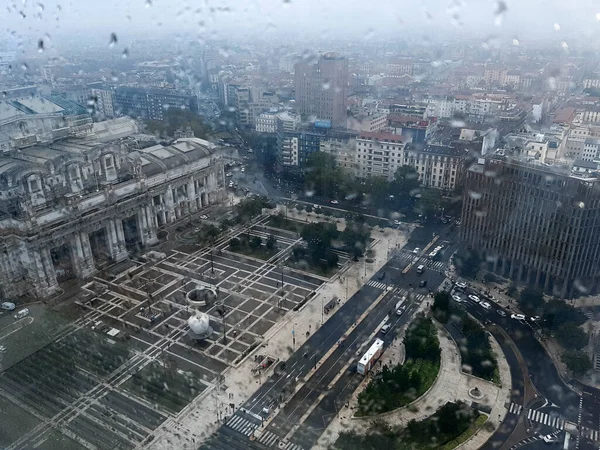 Milan Central Station Över Stationstorget — Stockfoto