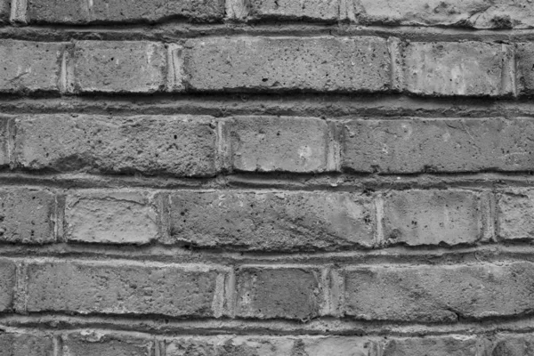 Evocative Black White Image Old Orange Bricks External Perimeter Wall — Stock Photo, Image