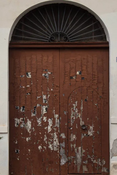 Evocative Image Old Door House Italy — Stock fotografie