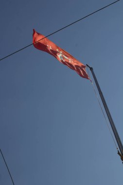 2022.07.15 Italy, Pisa, leaning tower of Pisaevocative image of the flag of the city placed on top of it