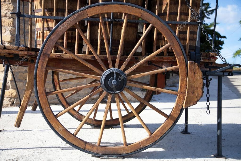 Ancient wagon of wood