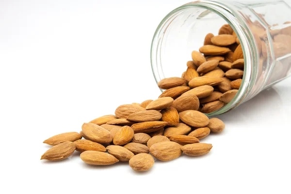 Almonds in a pot — Stock Photo, Image